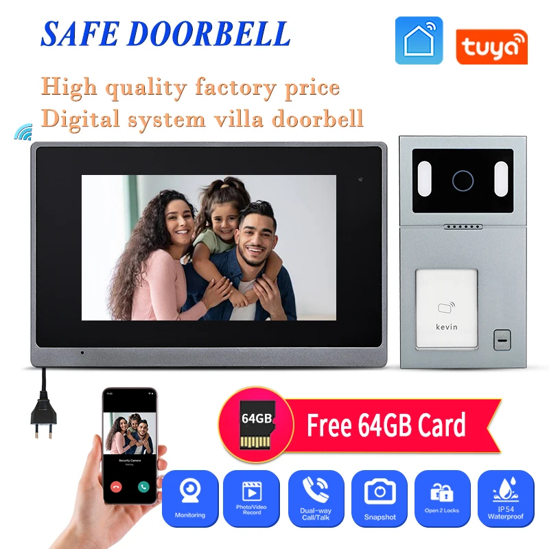 IP 7-дюймовый цветной емкостный сенсорный экран Tuya / Smart life app, внутренний монитор для видеозвонков, разговоров, домофона, комнатный вызов
IP 7-дюймовый цветной емкостный сенсорный экран Tuya / Smart life app, внутренний монитор для видеозвонков, разговоров, домофона, комнатный вызов
