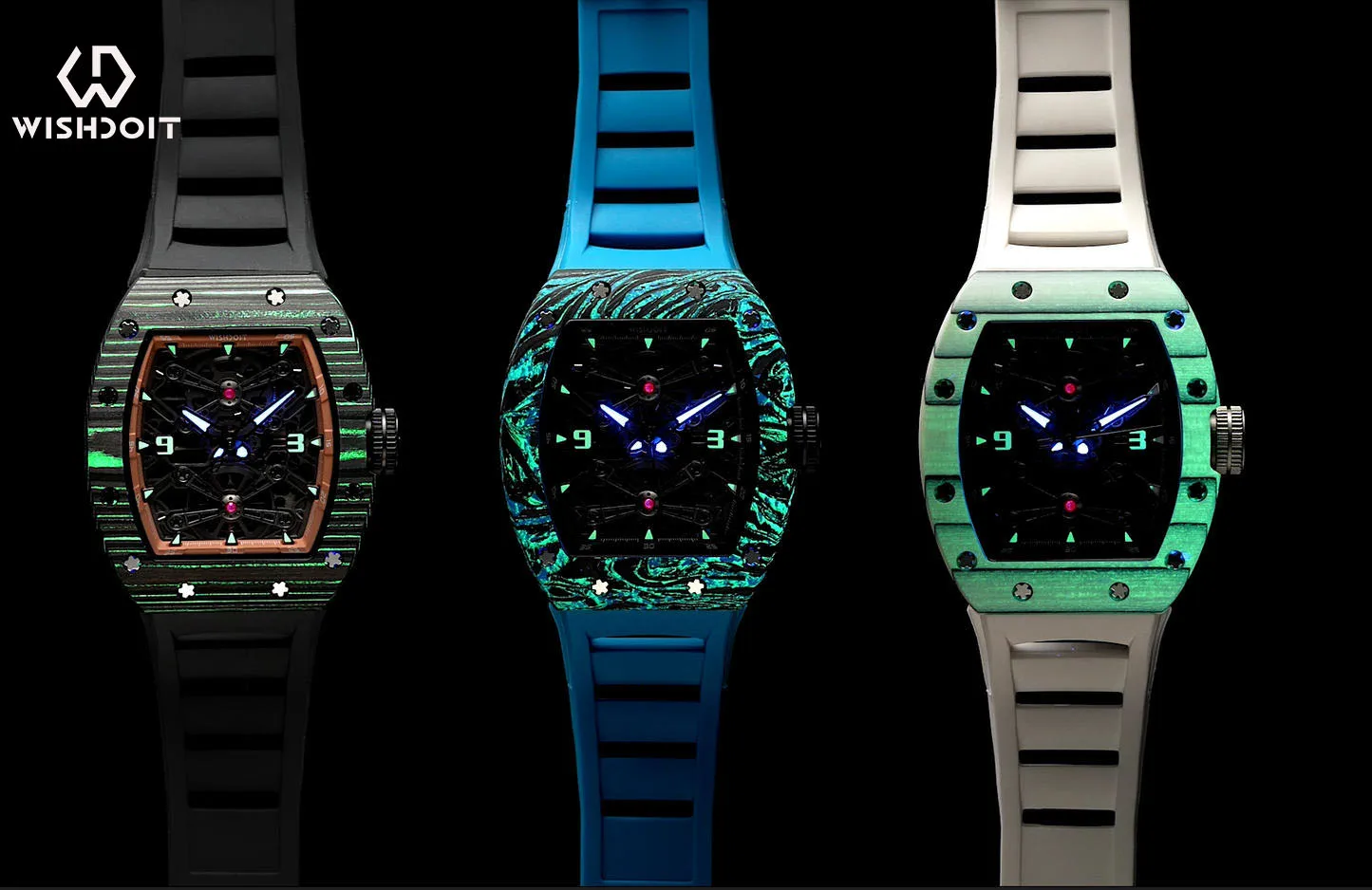 WISHDOIT Совершенно новые полностью выдолбленные мужские автоматические механические часы из углеродного волокна
WISHDOIT Совершенно новые полностью выдолбленные мужские автоматические механические часы из углеродного волокна 