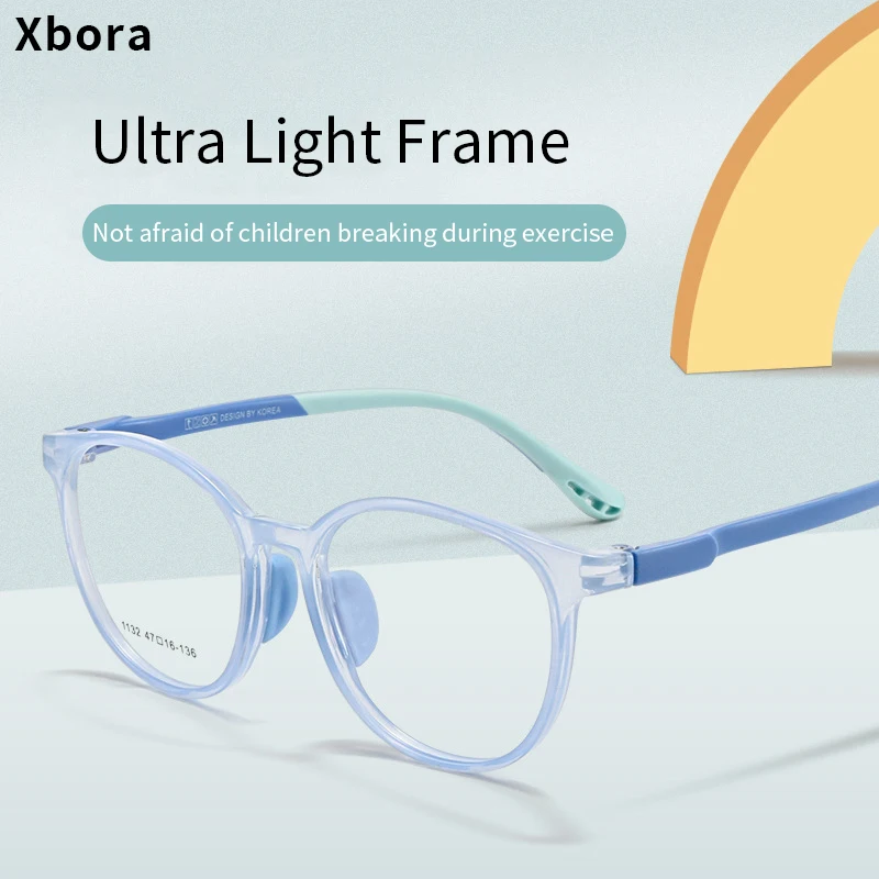 Xbora Children's Ultra Light TR90 Glasses Frame Clear Round Boys Girls Optical Kids Prescription Eyelasses 1132
Xbora Children's Ultra Light TR90 Glasses Frame Clear Round Boys Girls Optical Kids Prescription Eyelasses 1132