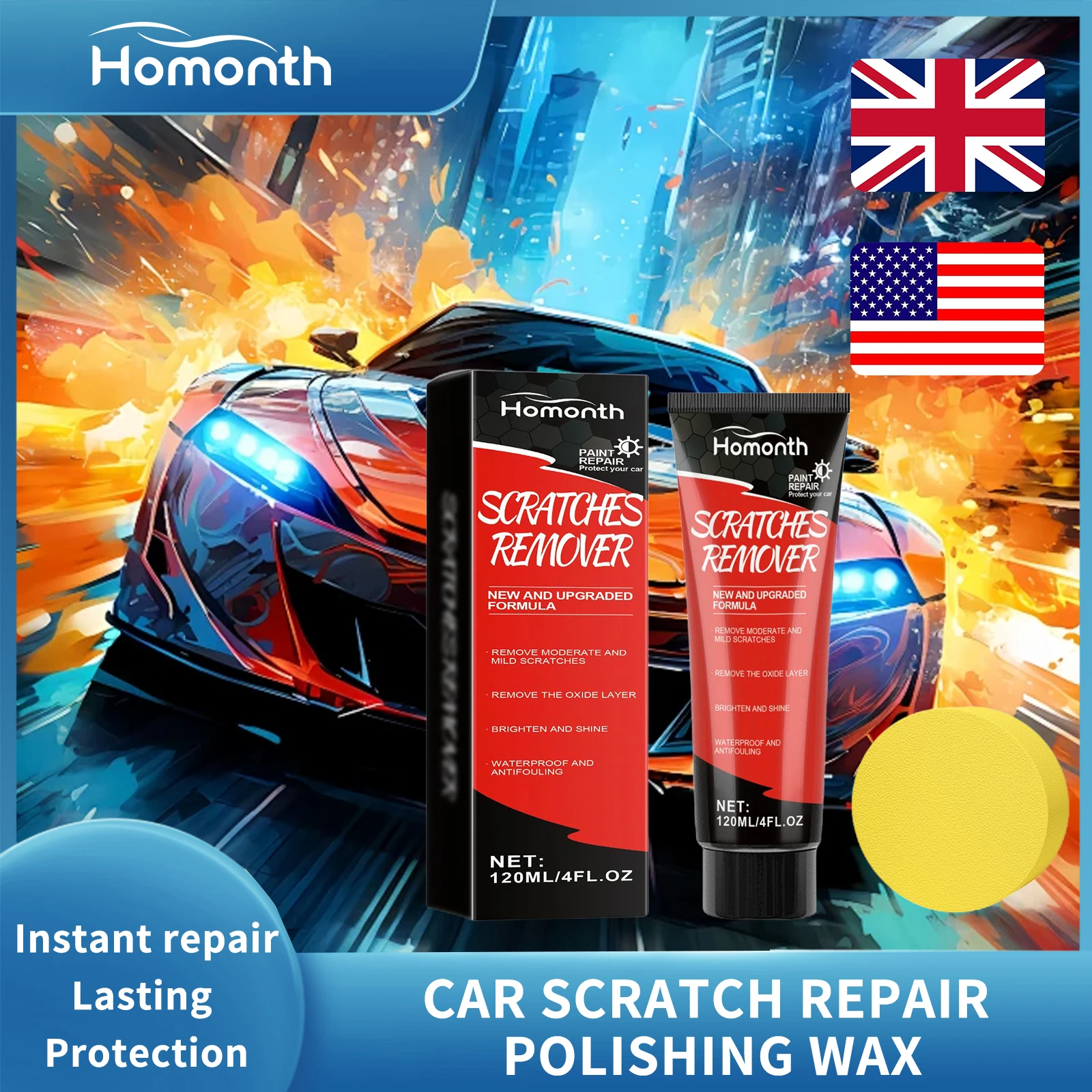 Homonth 120 мл автомобильный воск для удаления царапин, полировка краски, долговечная защита, мгновенное стирание автомобильных царапин, автокраска, воск против царапин
Homonth 120 мл автомобильный воск для удаления царапин, полировка краски, долговечная защита, мгновенное стирание автомобильных царапин, автокраска, воск против царапин