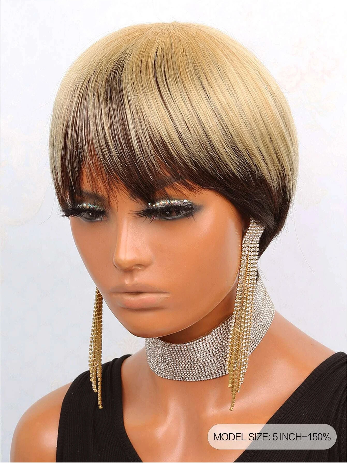 Short Pixie Cut Human Hair Wigs Straight Hair F1B/4/27 Color Hair Full Machine Made Affordable Replacement Cheap Wigs For Women
Short Pixie Cut Human Hair Wigs Straight Hair F1B/4/27 Color Hair Full Machine Made Affordable Replacement Cheap Wigs For Women