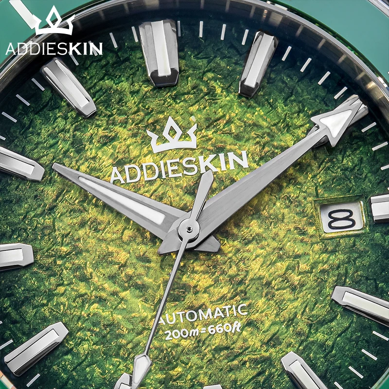 ADDIESKIN K005 40mm Ceramic Bezel Green Dial 200m Waterproof BGW9 Luminous Miyota 9015 Automatic 3D Gradient Men's Outdoor Wild
ADDIESKIN K005 40mm Ceramic Bezel Green Dial 200m Waterproof BGW9 Luminous Miyota 9015 Automatic 3D Gradient Men's Outdoor Wild