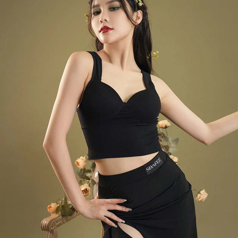 Women Latin Dance Tops Sling Black Latin Training Vest Professional Ballroom Dancing Clothes Modern Samba Tango Shirt DWY8130
Women Latin Dance Tops Sling Black Latin Training Vest Professional Ballroom Dancing Clothes Modern Samba Tango Shirt DWY8130