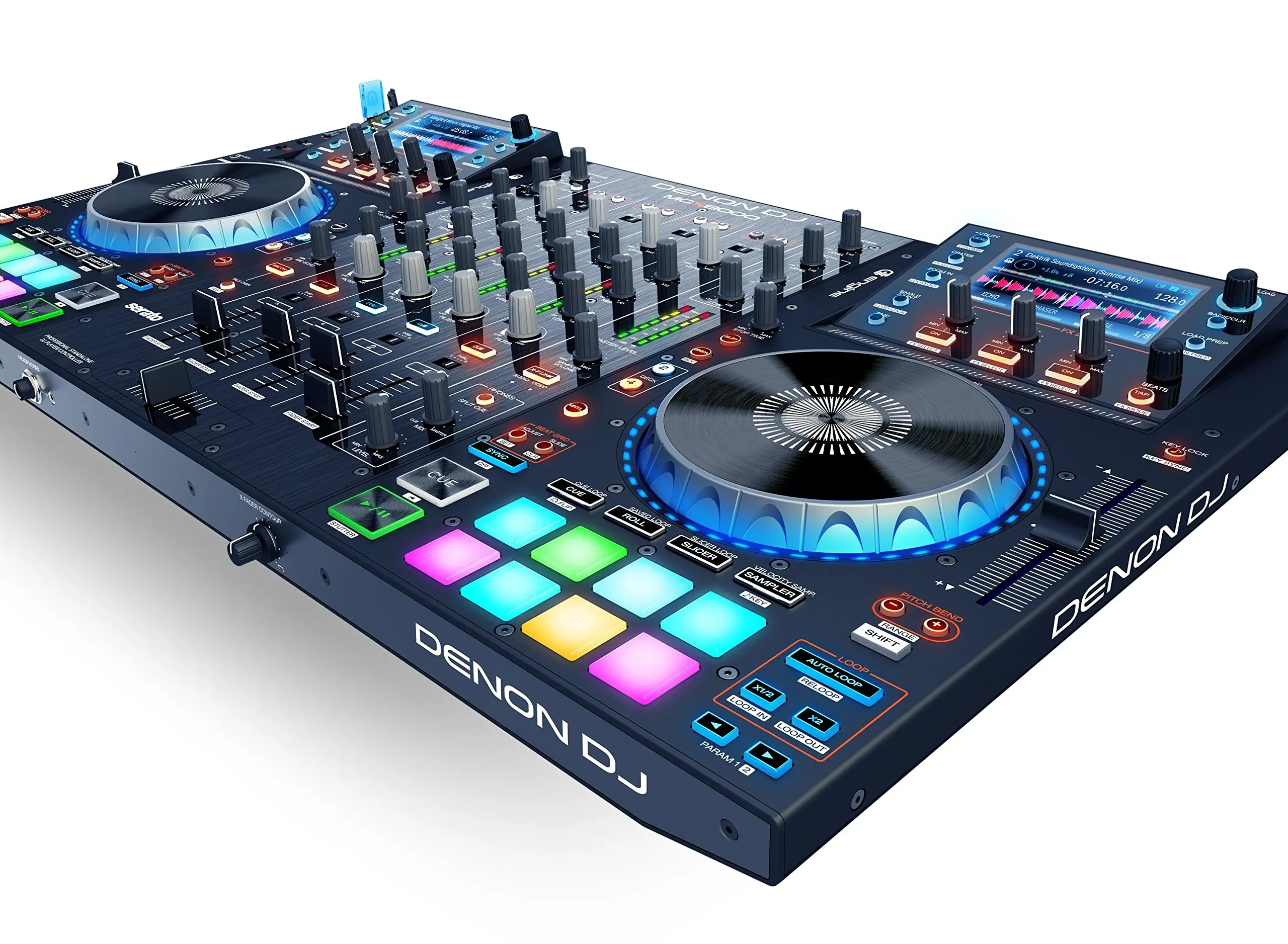 Совершенно новый DJ-контроллер Denon DJ MCX8000 + 4-канальный автономный DJ-плеер
Совершенно новый DJ-контроллер Denon DJ MCX8000 + 4-канальный автономный DJ-плеер