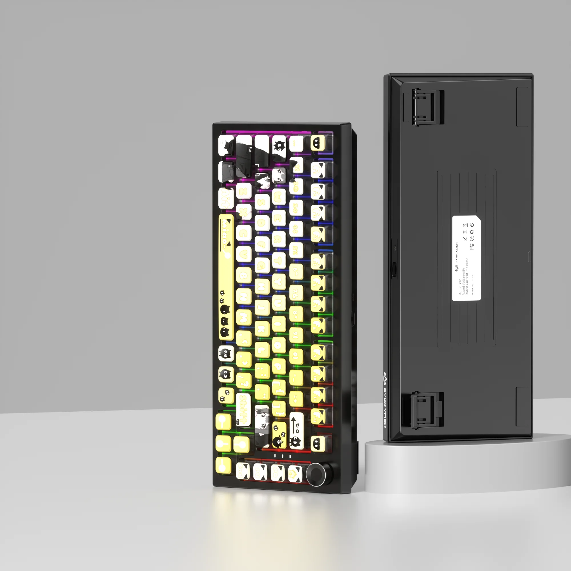 118 Keys Black Cat Girl Theme Yellow Keycaps Dye Sublimation Four-Side Translucent Mechanical Keyboard Keycap Set
118 Keys Black Cat Girl Theme Yellow Keycaps Dye Sublimation Four-Side Translucent Mechanical Keyboard Keycap Set