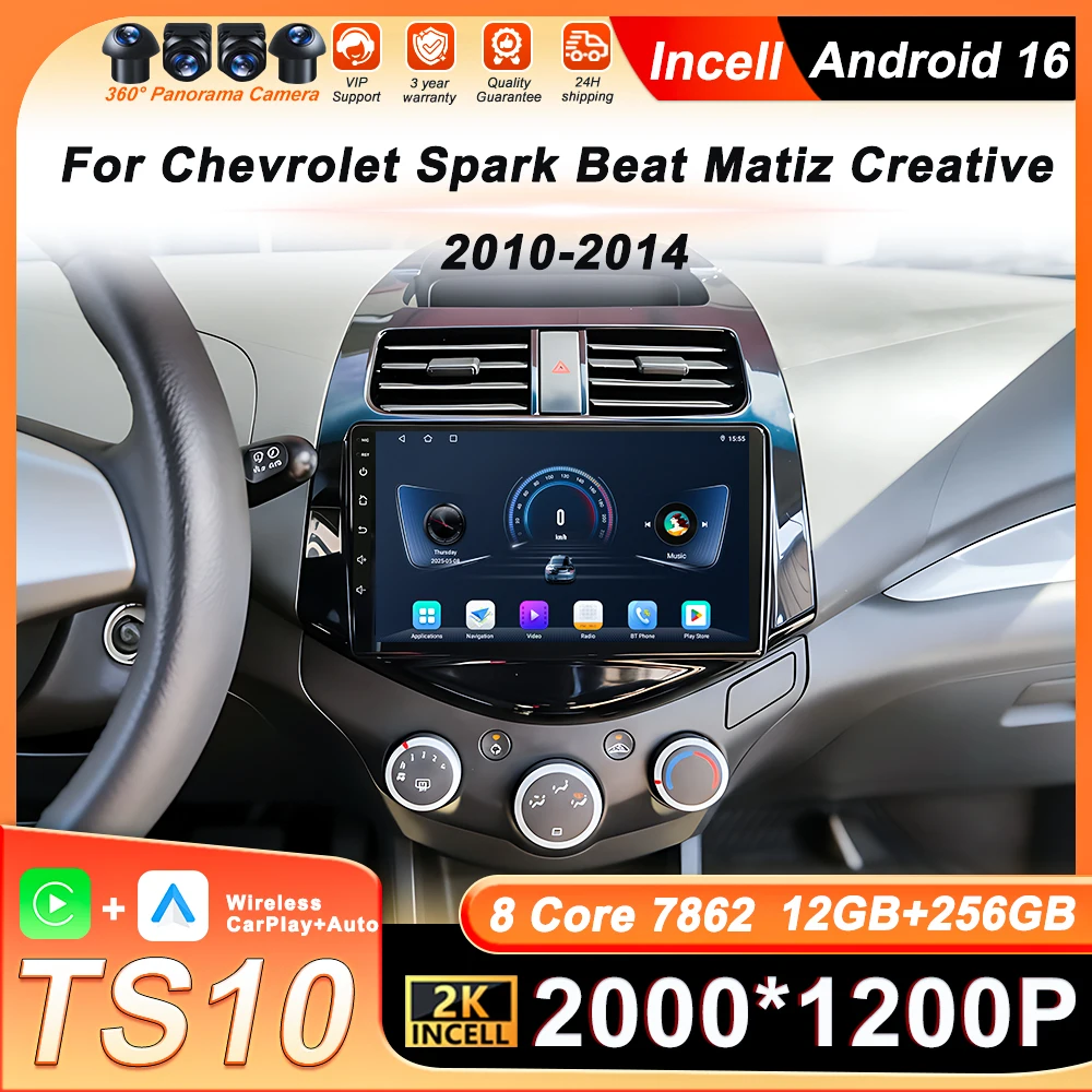 Carplay Auto Stereo Head Unit For Chevrolet Spark Beat Matiz Creative 2010 2011 2012 2013 2014 Android 16 Car Radio Player DSP
Carplay Auto Stereo Head Unit For Chevrolet Spark Beat Matiz Creative 2010 2011 2012 2013 2014 Android 16 Car Radio Player DSP