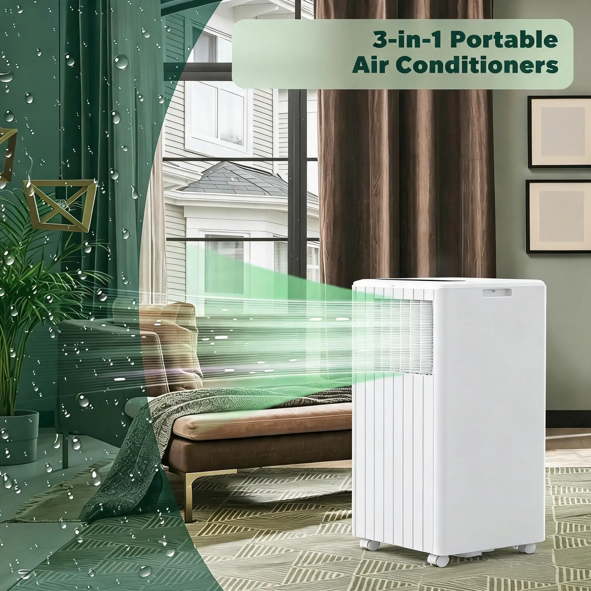 Portable Air Conditioners, 8000 BTU Air Conditioner Portable for Room up to 350 Sq. Ft. with Remote Control, White
Portable Air Conditioners, 8000 BTU Air Conditioner Portable for Room up to 350 Sq. Ft. with Remote Control, White