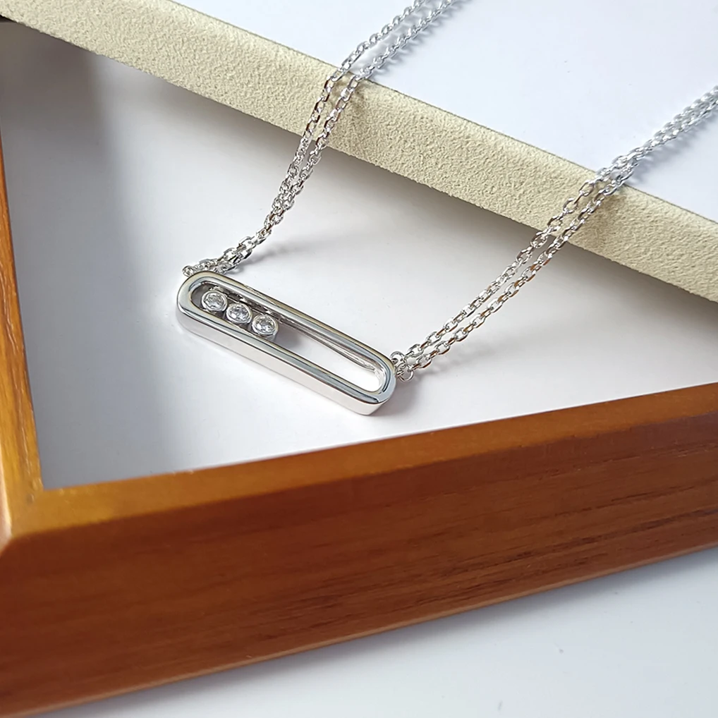 925 Sterling Silver Sliding pendant Chain Necklace For Women Luxury Zircon Gorgeous Wedding Accessories Bracelets Party Gift
925 Sterling Silver Sliding pendant Chain Necklace For Women Luxury Zircon Gorgeous Wedding Accessories Bracelets Party Gift