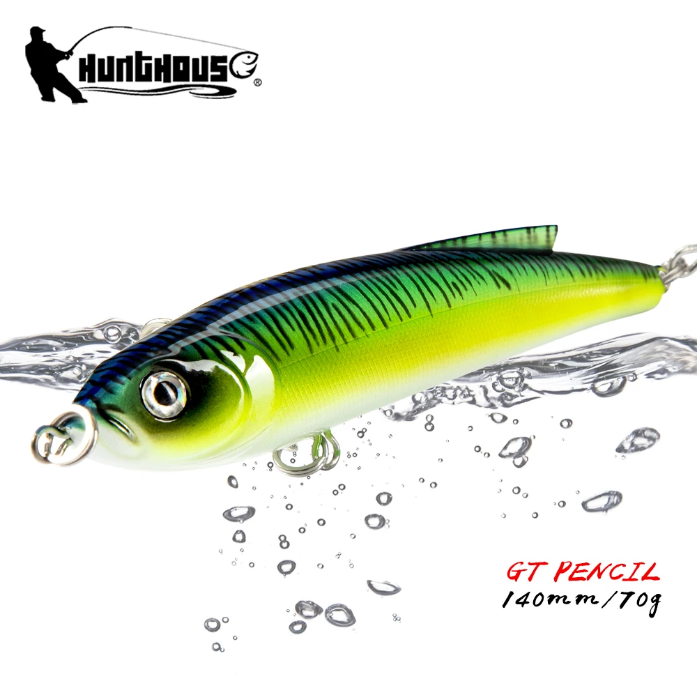 Hunthouse Sinking Pencil Fishing Lure 140mm 70g Trolling Saltwater Stickbait Wobbler Artificial Trout Tuna Seabass lw136
Hunthouse Sinking Pencil Fishing Lure 140mm 70g Trolling Saltwater Stickbait Wobbler Artificial Trout Tuna Seabass lw136