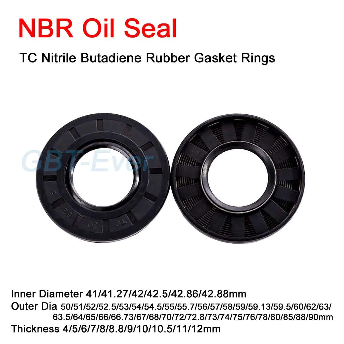 NBR Framework Oil Seal ID 41/41.27/42/42.5/42.86/42.88mm TC Nitrile Butadiene Rubber Gasket Rings Cover Double Lip with Spring
NBR Framework Oil Seal ID 41/41.27/42/42.5/42.86/42.88mm TC Nitrile Butadiene Rubber Gasket Rings Cover Double Lip with Spring
