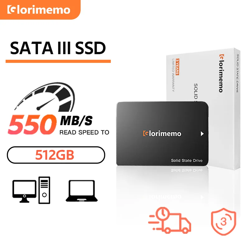 Glorimemo 512GB SATA III Solid State Drive Up to550MB/s High Speed 2.5inch SATA III SSD for Laptop PC and Desktop computer
Glorimemo 512GB SATA III Solid State Drive Up to550MB/s High Speed 2.5inch SATA III SSD for Laptop PC and Desktop computer