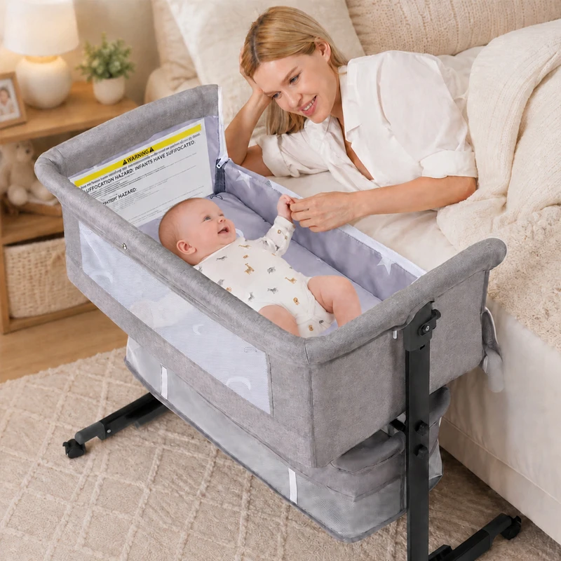 Baby Bedside Bassinet Multifunctional 3-in-1 Baby Crib Headboard Bed Portable Crib Breathable Adjustable Headboard Height
Baby Bedside Bassinet Multifunctional 3-in-1 Baby Crib Headboard Bed Portable Crib Breathable Adjustable Headboard Height