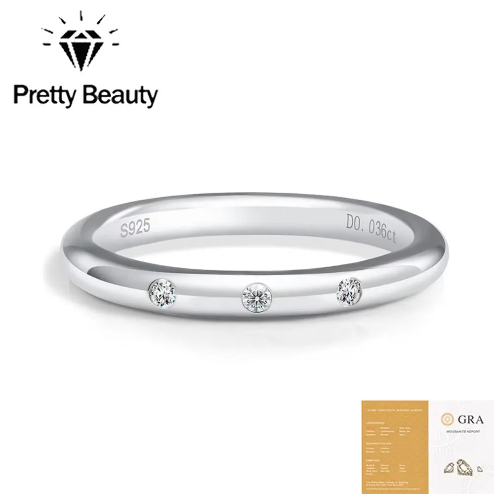 Pretty Beauty 925 Sterling Silver Moissanite Trio Stone Ring Dainty Minimalist Stackable Wedding Band Everyday Ring for Women
Pretty Beauty 925 Sterling Silver Moissanite Trio Stone Ring Dainty Minimalist Stackable Wedding Band Everyday Ring for Women
