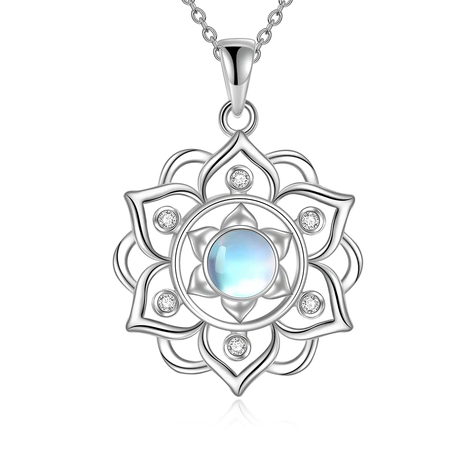 Lotus Necklace. 925 Sterling Silver, For Women Wearing.
Lotus Necklace. 925 Sterling Silver, For Women Wearing.