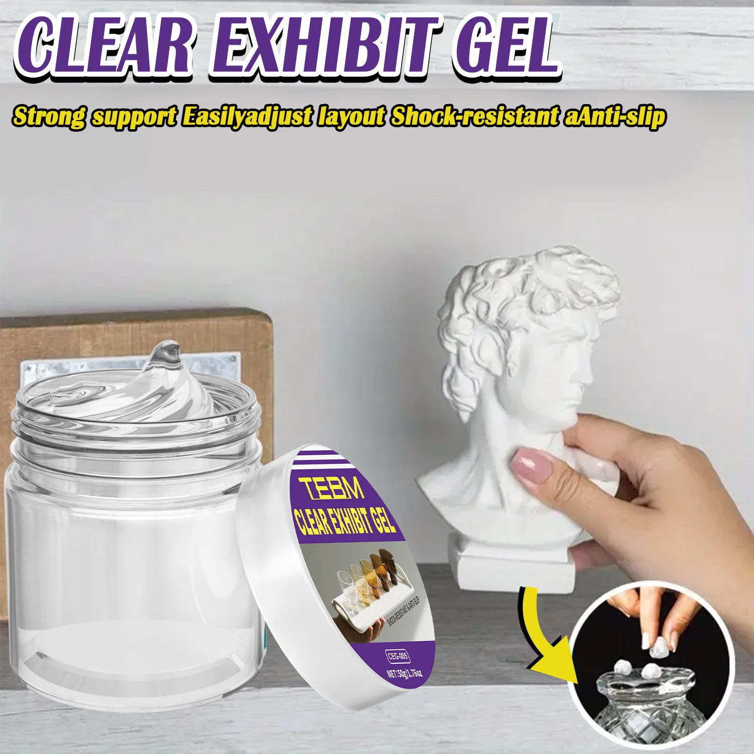 50g Clear Adhesive Putty – Museum Grade Fixing Gel for Glass, Ceramic, Plastic, Metal, Keeps Items Upright, No Curing
50g Clear Adhesive Putty – Museum Grade Fixing Gel for Glass, Ceramic, Plastic, Metal, Keeps Items Upright, No Curing