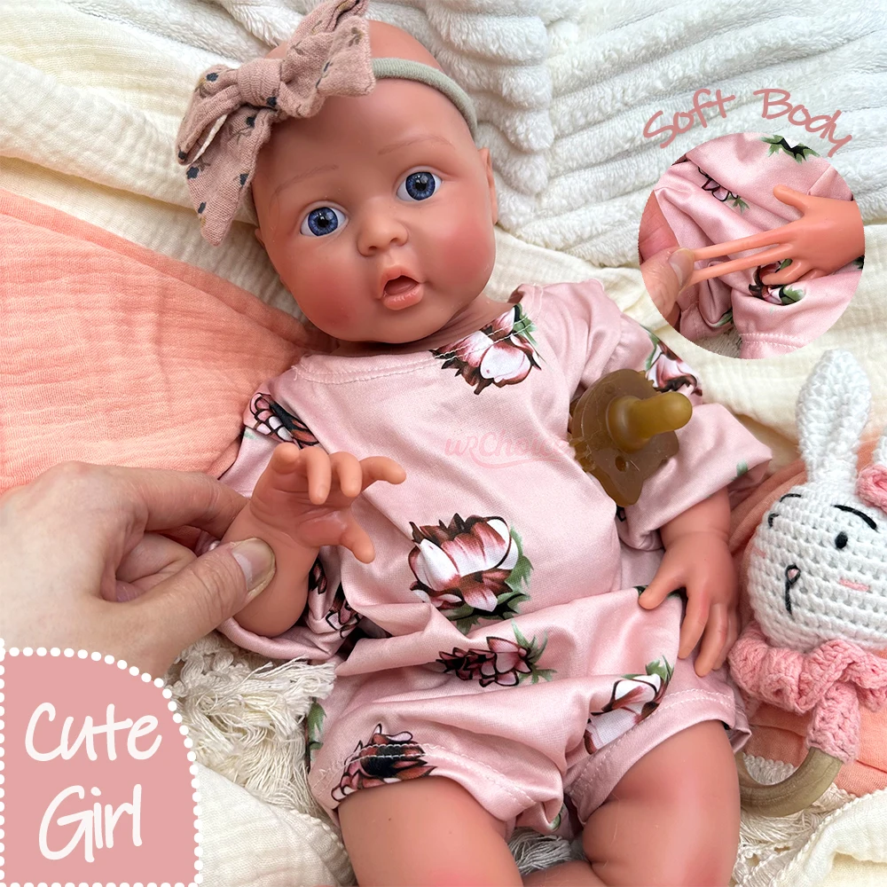 Real Skin Details Full Silicone Reborn Baby Handmade 1:1 Weight Lovely Girl 17inch Real Touch Stretchable Washable Play Toy
Real Skin Details Full Silicone Reborn Baby Handmade 1:1 Weight Lovely Girl 17inch Real Touch Stretchable Washable Play Toy