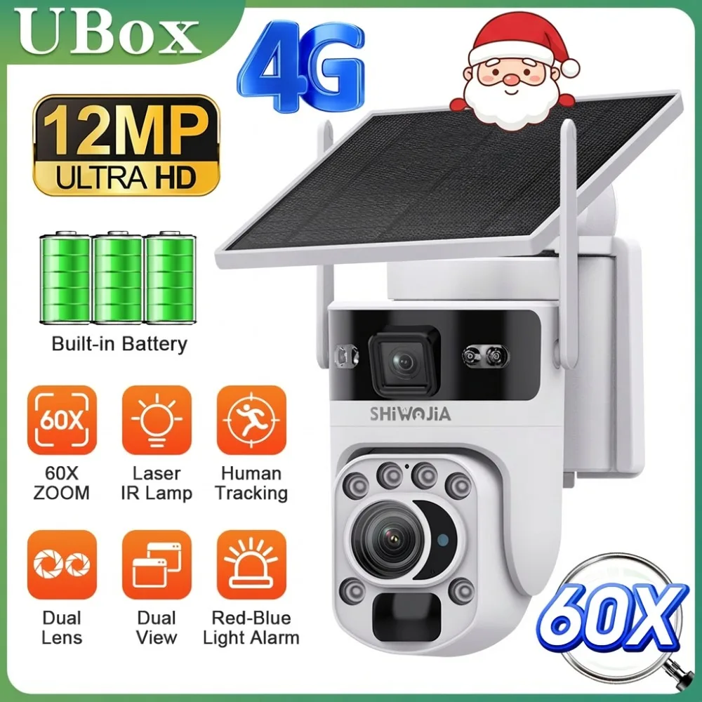 SHIWOJIA 12MP 4G Солнечная камера 60X Zoom Беспроводная Wi-Fi камера 360° ° PTZ PIR Обнаружение движения Двусторонний разговор IP66 Цветное ночное видение
SHIWOJIA 12MP 4G Солнечная камера 60X Zoom Беспроводная Wi-Fi камера 360° ° PTZ PIR Обнаружение движения Двусторонний разговор IP66 Цветное ночное видение