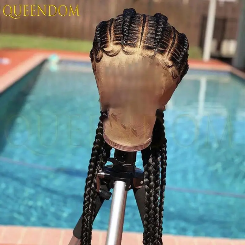 Synthetic Full Lace Wig for Black Women, Knotless Box Braid, African Braided Wigs, Cornrow Braids, Lace Frontal Wig, 36"
Synthetic Full Lace Wig for Black Women, Knotless Box Braid, African Braided Wigs, Cornrow Braids, Lace Frontal Wig, 36"