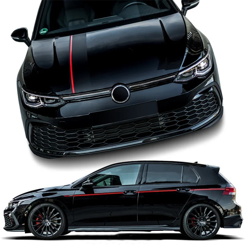 Car Modified Racing Head Hood Tail and Waist Line Decal Body Matte Stripe Vinyl Graphic Stickers Accessories for VW Golf 8 MK8
Car Modified Racing Head Hood Tail and Waist Line Decal Body Matte Stripe Vinyl Graphic Stickers Accessories for VW Golf 8 MK8
