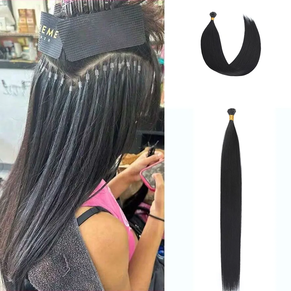 26 Inch Straight I Tip Hair Extensions 100 Strand/pack Synthetic Hair Extensions 100g/pack Natural Black I Tip Hair Extensions
26 Inch Straight I Tip Hair Extensions 100 Strand/pack Synthetic Hair Extensions 100g/pack Natural Black I Tip Hair Extensions