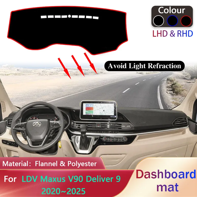 Car Dashboard Pad for LDV Maxus V90 Deliver 9 2020~2025 Liner Anti-Slip Mat Sunshade Pad Dashmat Carpet Rug Cover Accessories
Car Dashboard Pad for LDV Maxus V90 Deliver 9 2020~2025 Liner Anti-Slip Mat Sunshade Pad Dashmat Carpet Rug Cover Accessories
