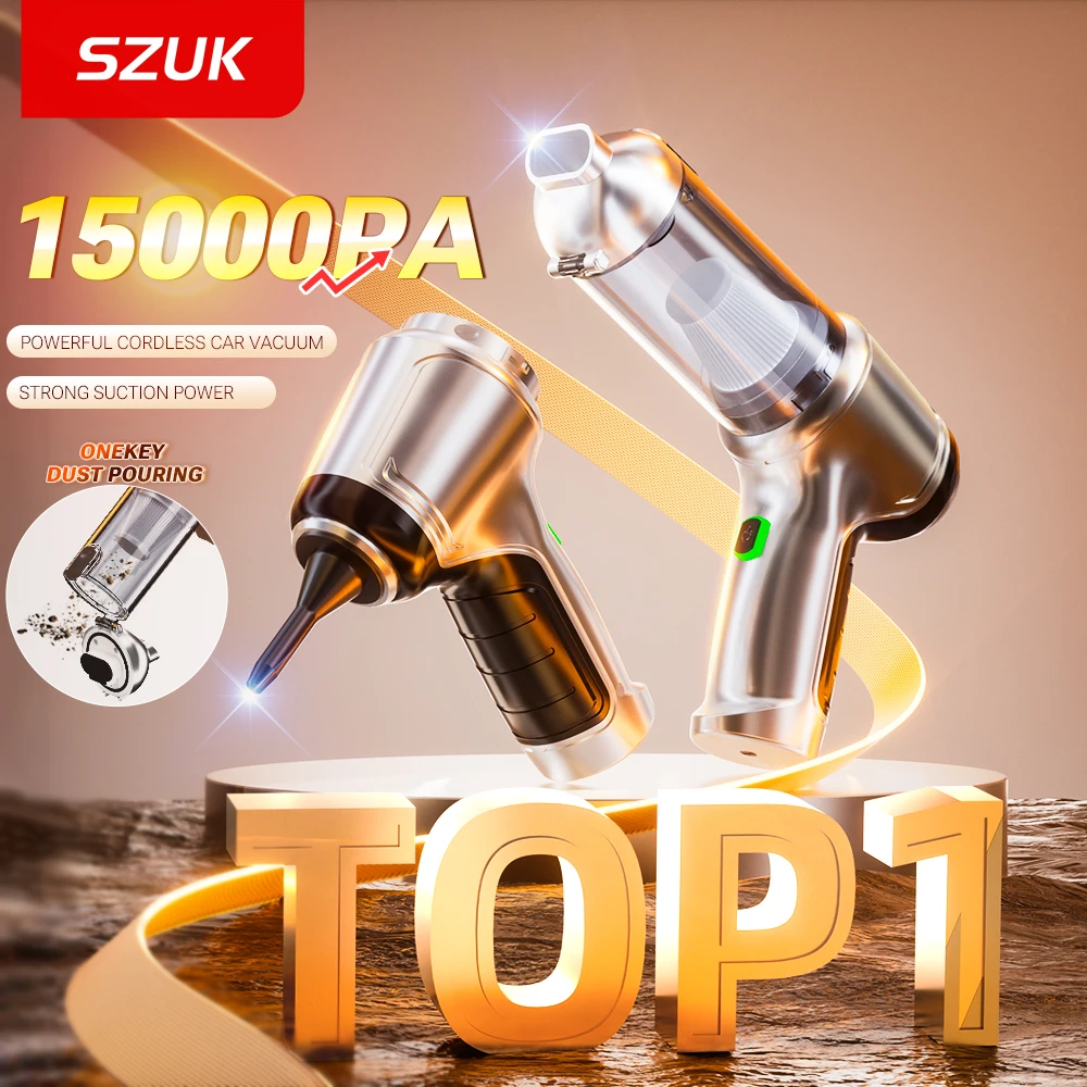 SZUK Car Vacuum CIeaner 15000Pa Wireless Mini Handheld Cleaning Machine Powerful Portable Blower Vacuum Cleaner for Car Home
SZUK Car Vacuum CIeaner 15000Pa Wireless Mini Handheld Cleaning Machine Powerful Portable Blower Vacuum Cleaner for Car Home