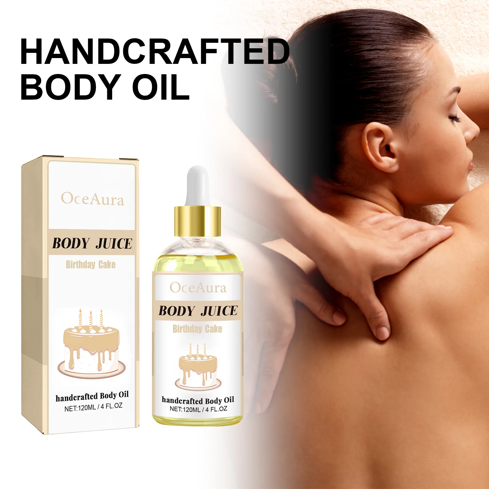 Oceaura Cake Body Oil Relief Soreness Relax Stress and Anxiety Moisturizing Smoothing Improve Elasticity Body Skin Care Oil
Oceaura Cake Body Oil Relief Soreness Relax Stress and Anxiety Moisturizing Smoothing Improve Elasticity Body Skin Care Oil