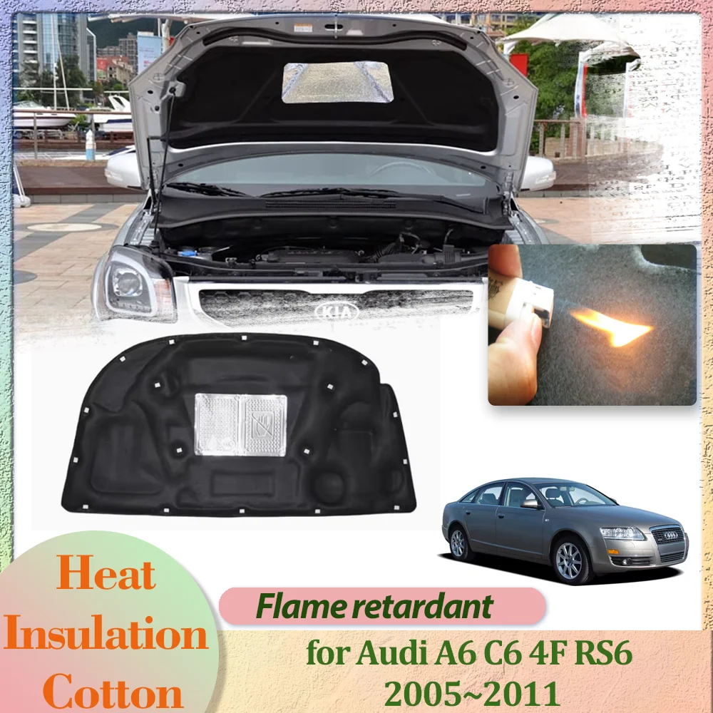 Car Hood Engine Cover for Audi A6 C6 4F RS6 2005~2011 2006 Insulation Liner Cotton Pad Soundproof Thermal Heat Mat Accessories
Car Hood Engine Cover for Audi A6 C6 4F RS6 2005~2011 2006 Insulation Liner Cotton Pad Soundproof Thermal Heat Mat Accessories