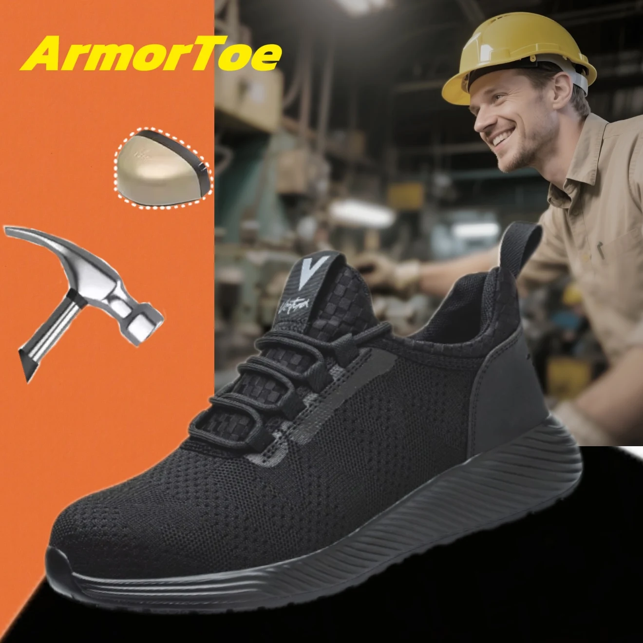 ArmorToe Steel Sead Safety Shoes Four Seasons Models Comfortable Anti-smash Anti-stabbing Anti-slip Wear Shoes #Armor2694
ArmorToe Steel Sead Safety Shoes Four Seasons Models Comfortable Anti-smash Anti-stabbing Anti-slip Wear Shoes #Armor2694