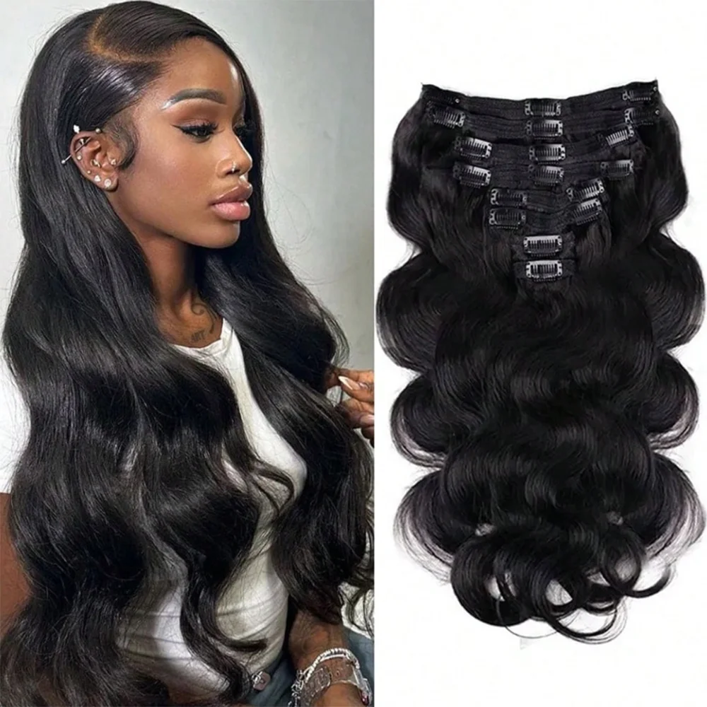 Body Wave Clip In Hair Extensions Extensions Natural Black Color Full Head Brazilian Virgin Hair 8Pcs With 18Clips 120 Gram
Body Wave Clip In Hair Extensions Extensions Natural Black Color Full Head Brazilian Virgin Hair 8Pcs With 18Clips 120 Gram