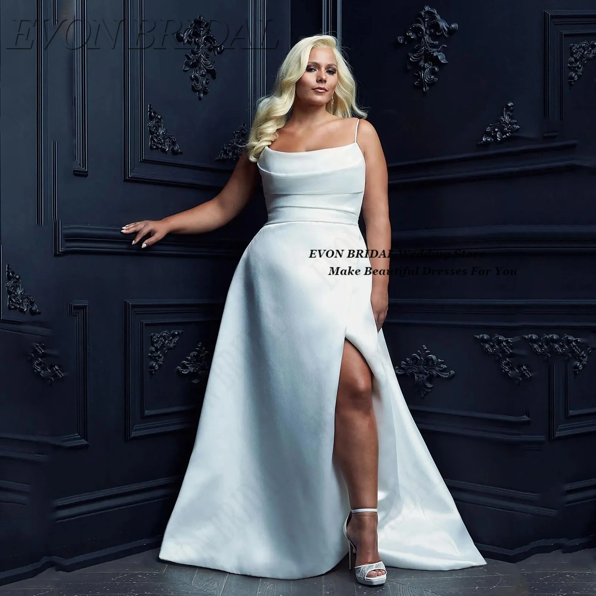Split Design Wedding Dress Large Sizes Civil Elegant Strapless Bride Gowns 2025 Spaghetti Straps Wedding Gown EVON BRIDA Customi
Split Design Wedding Dress Large Sizes Civil Elegant Strapless Bride Gowns 2025 Spaghetti Straps Wedding Gown EVON BRIDA Customi