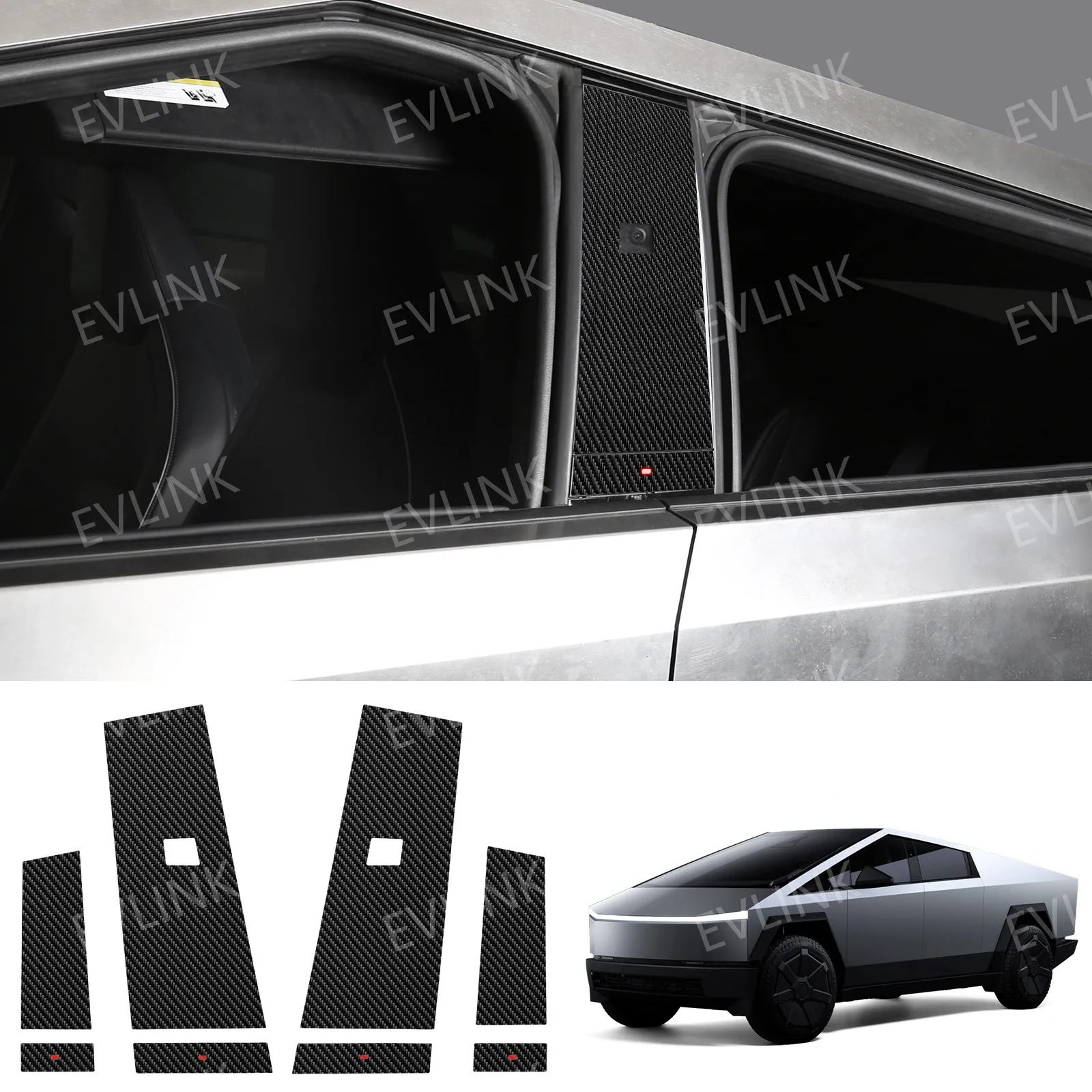 Real Carbon Fiber Pillar Post Covers Window B Pillar Post Panel Trim Sticker decoration for Tesla Cybertruck 2024
Real Carbon Fiber Pillar Post Covers Window B Pillar Post Panel Trim Sticker decoration for Tesla Cybertruck 2024