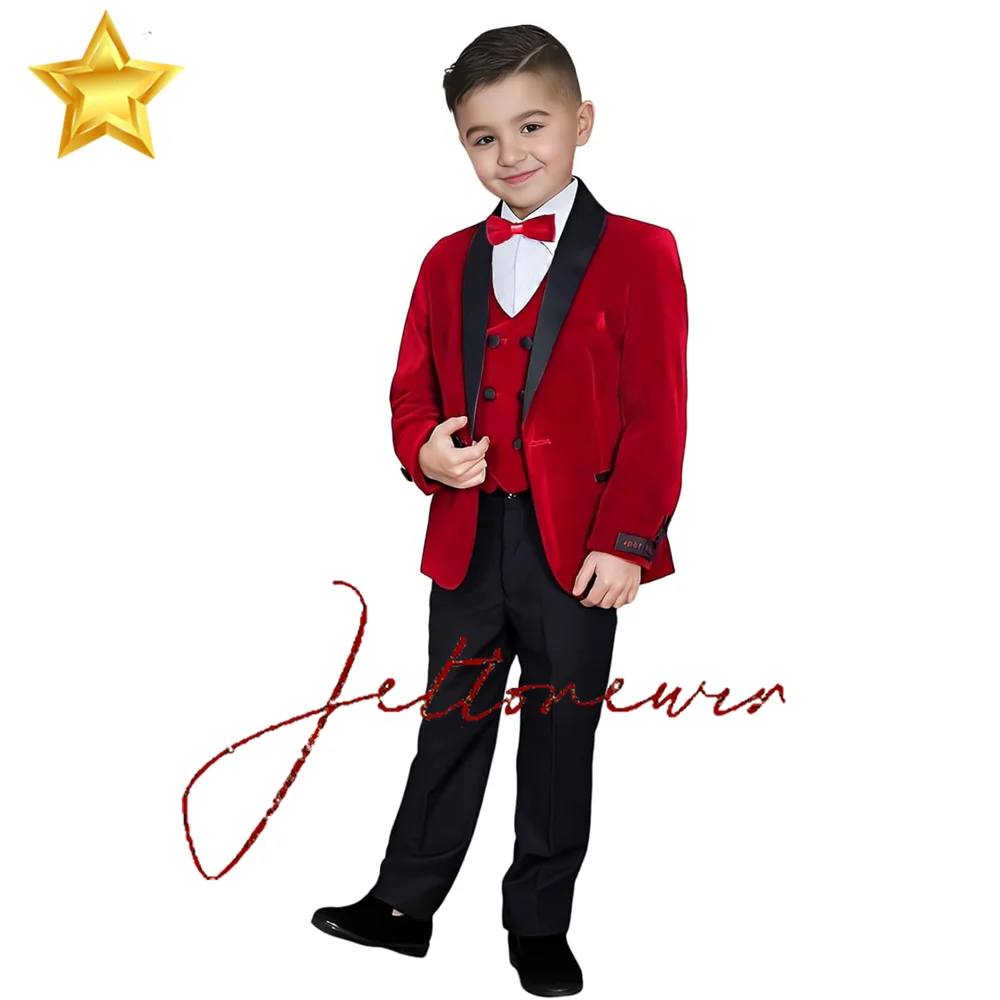 Boys Tuxedo Suit Three Piece Velvet Boys Wedding Outfit Kids Tuxedo Suit for Boys Toddler Suit 3-16 Years
Boys Tuxedo Suit Three Piece Velvet Boys Wedding Outfit Kids Tuxedo Suit for Boys Toddler Suit 3-16 Years
