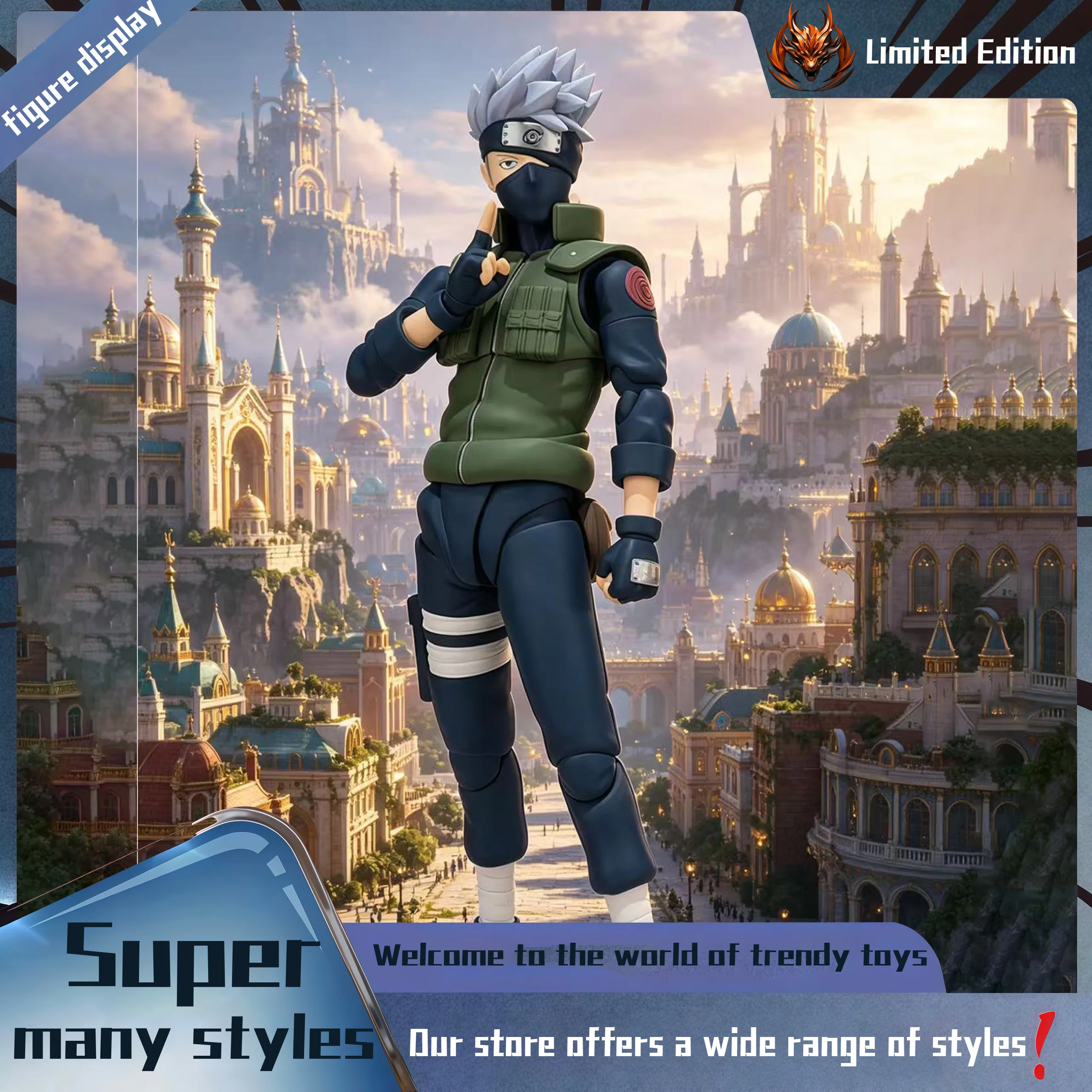 Hatake Kakashi Peripheral figurine model table decoration, birthday gift, trendy toy scene decoration, car decoration
Hatake Kakashi Peripheral figurine model table decoration, birthday gift, trendy toy scene decoration, car decoration