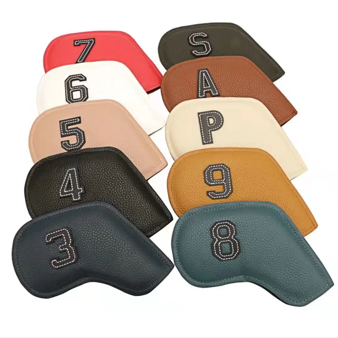10pcs/set Golf Club Iron Cover Golf Iron Head Covers Golf Club PU Iron Headovers Wedges Covers
10pcs/set Golf Club Iron Cover Golf Iron Head Covers Golf Club PU Iron Headovers Wedges Covers