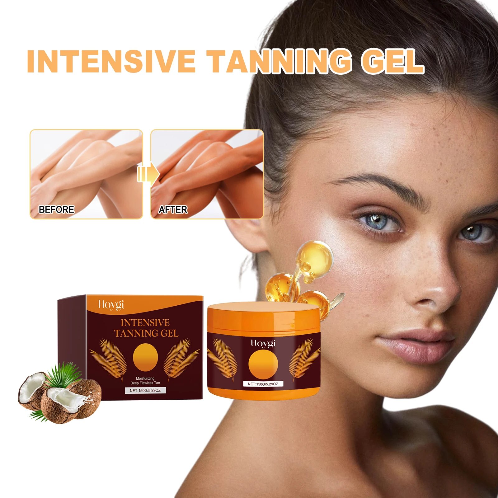 150g Hoygi Black Gel No Sunlight Strengthen Face Body Accelerator Bronze Color Sunscreen Moisturize Summer Tanning Lotion
150g Hoygi Black Gel No Sunlight Strengthen Face Body Accelerator Bronze Color Sunscreen Moisturize Summer Tanning Lotion