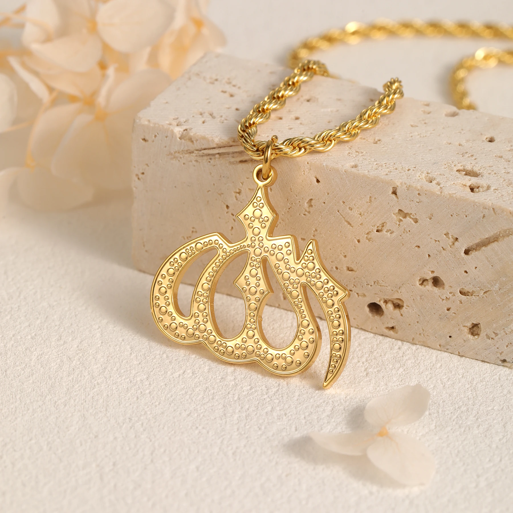 Personalized Corroded Arabic Allah Necklace Gold Stainless Steel Pendant Necklace Best Gift For Mom Birthday Gift For Girl Women
Personalized Corroded Arabic Allah Necklace Gold Stainless Steel Pendant Necklace Best Gift For Mom Birthday Gift For Girl Women