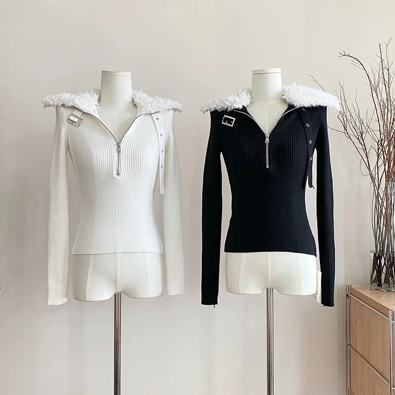 Women Vintage Solid Color Streetwear Removable Fur Collar Sweater Female Sweet Knitted Cardigan V Neck Slim Short Tops
Women Vintage Solid Color Streetwear Removable Fur Collar Sweater Female Sweet Knitted Cardigan V Neck Slim Short Tops