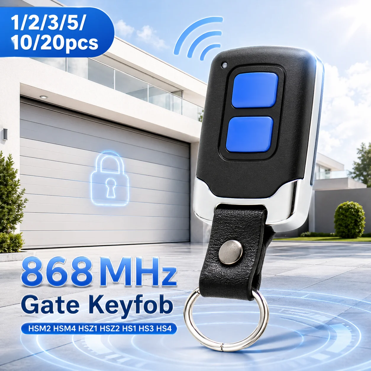 For HSM2 HSM4 HSZ1 HSZ2 HS1 HS3 HS4 Garage Door Remote Control 868MHz Gate Keyfob
For HSM2 HSM4 HSZ1 HSZ2 HS1 HS3 HS4 Garage Door Remote Control 868MHz Gate Keyfob