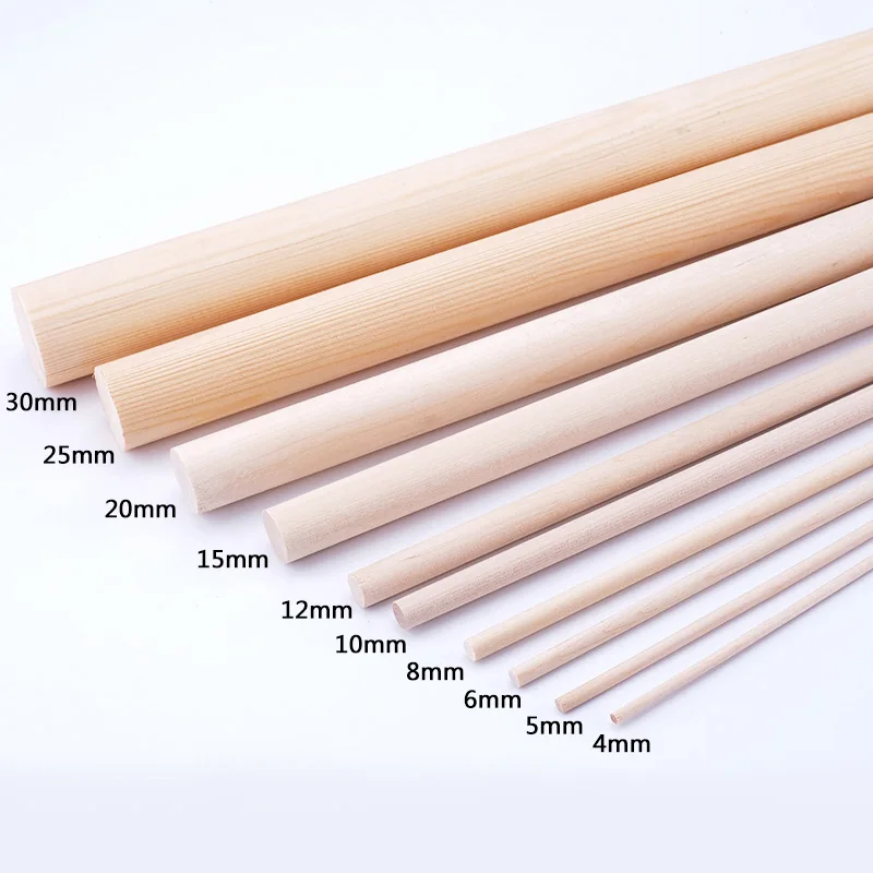 1/2/5/10Pcs Round Wooden Stick 300mm Long DIY Wood Handmade 3mm-50mm Diameter Woodworking
1/2/5/10Pcs Round Wooden Stick 300mm Long DIY Wood Handmade 3mm-50mm Diameter Woodworking