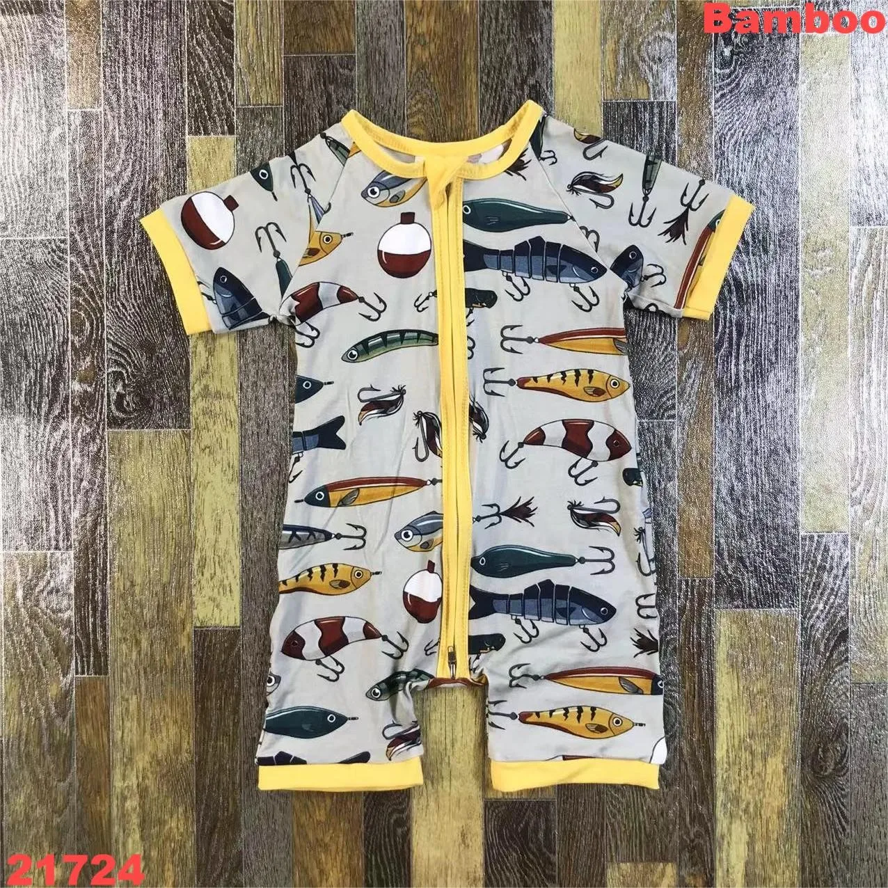 Toddle Boy Fishing Romper Short Sleeve Zip One-piece Summer Romper Baby Boy Bamboo Rompers
Toddle Boy Fishing Romper Short Sleeve Zip One-piece Summer Romper Baby Boy Bamboo Rompers