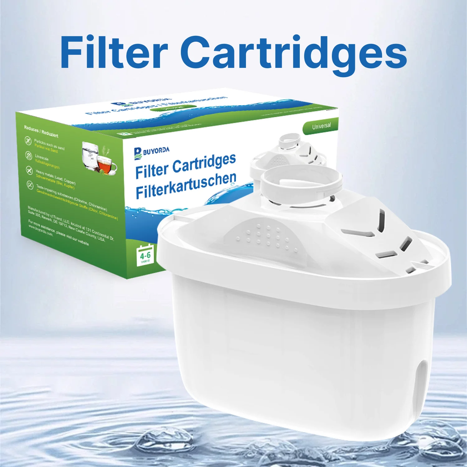 Water Pitcher Filter Replacement for Healthy Drinking 6-Stage Filtration pH 8.5-9.5 Improves Taste & Purifies Water Easy Install
Water Pitcher Filter Replacement for Healthy Drinking 6-Stage Filtration pH 8.5-9.5 Improves Taste & Purifies Water Easy Install