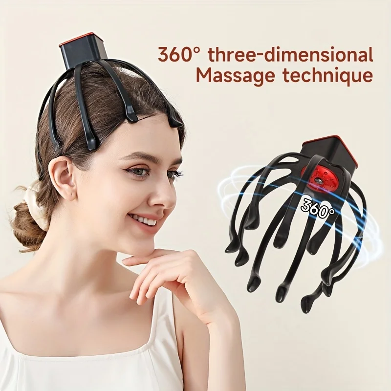 Electric Scalp Massager Octopus Head Massager Stress Relief Hair Growth Stimulator Head Scratcher Relaxation Massage Tool
Electric Scalp Massager Octopus Head Massager Stress Relief Hair Growth Stimulator Head Scratcher Relaxation Massage Tool