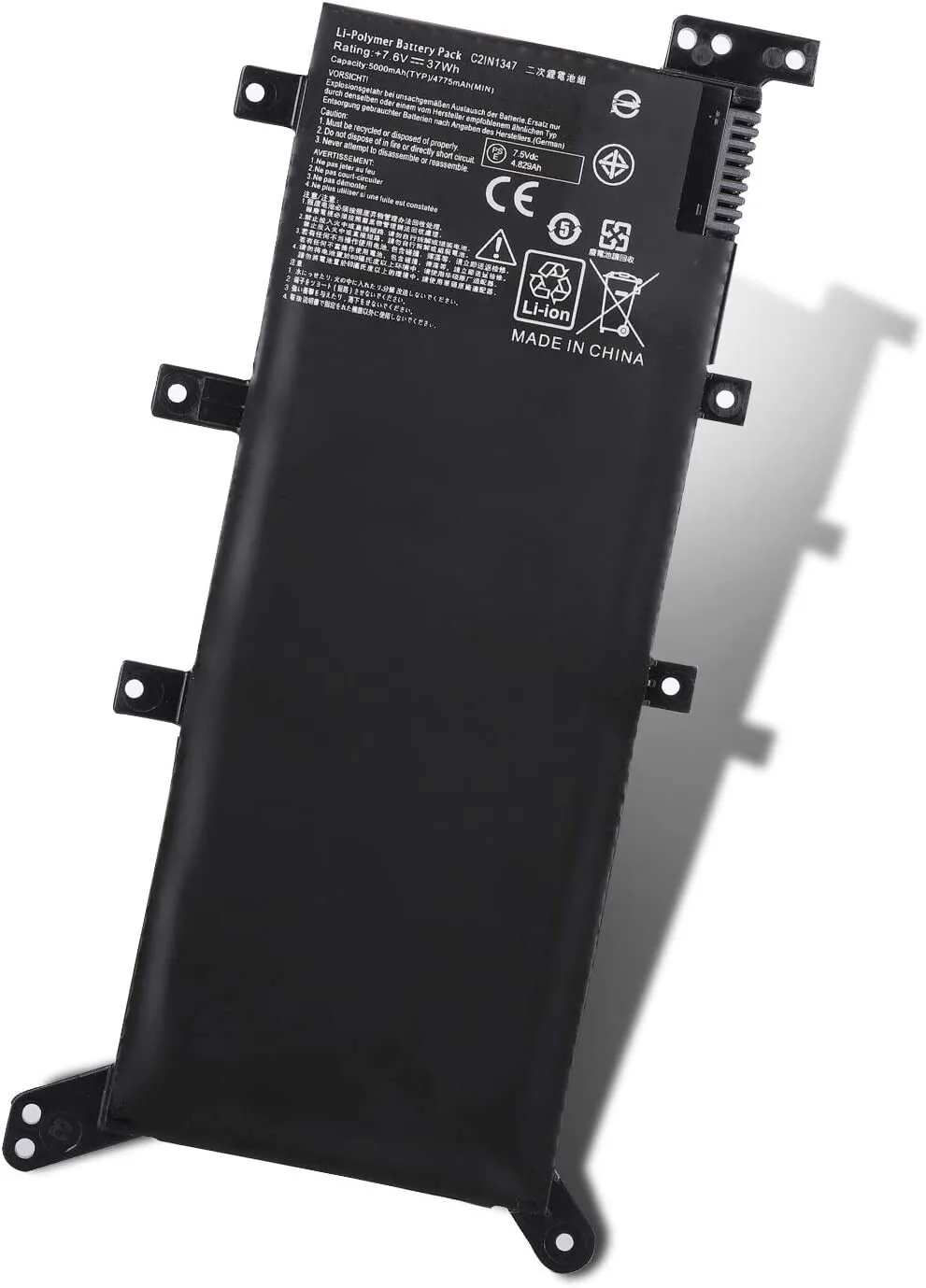 New OEM C21N1347 Battery For ASUS X554L X555L X555LN X555 X555LD X555LP F555A F555U W519L F555UA VM 2ICP4/63/134 7.5V 37Wh
New OEM C21N1347 Battery For ASUS X554L X555L X555LN X555 X555LD X555LP F555A F555U W519L F555UA VM 2ICP4/63/134 7.5V 37Wh