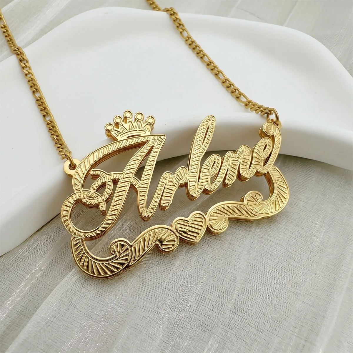 Custom Name Stainless Steel Necklace With Heart Personalized Letter 18k Gold Plated Double Layer Necklace For Women Jewelry Gift
Custom Name Stainless Steel Necklace With Heart Personalized Letter 18k Gold Plated Double Layer Necklace For Women Jewelry Gift