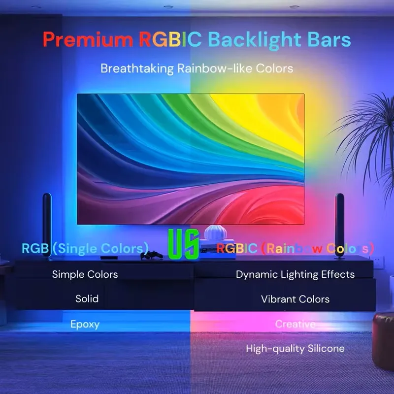 XENTH LED TV Backlight Strip with Sensor Auto Ambient Light RGB Remote Control Music Sync USB Powered for 2026 Worldcup
XENTH LED TV Backlight Strip with Sensor Auto Ambient Light RGB Remote Control Music Sync USB Powered for 2026 Worldcup
