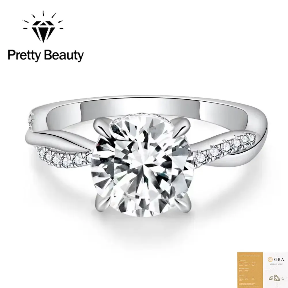 Pretty Beauty S925 Silver 2CT Moissanite Engagement Ring for Women Infinity Twist Intertwined Mobius Band Wedding Ring Jewelry
Pretty Beauty S925 Silver 2CT Moissanite Engagement Ring for Women Infinity Twist Intertwined Mobius Band Wedding Ring Jewelry
