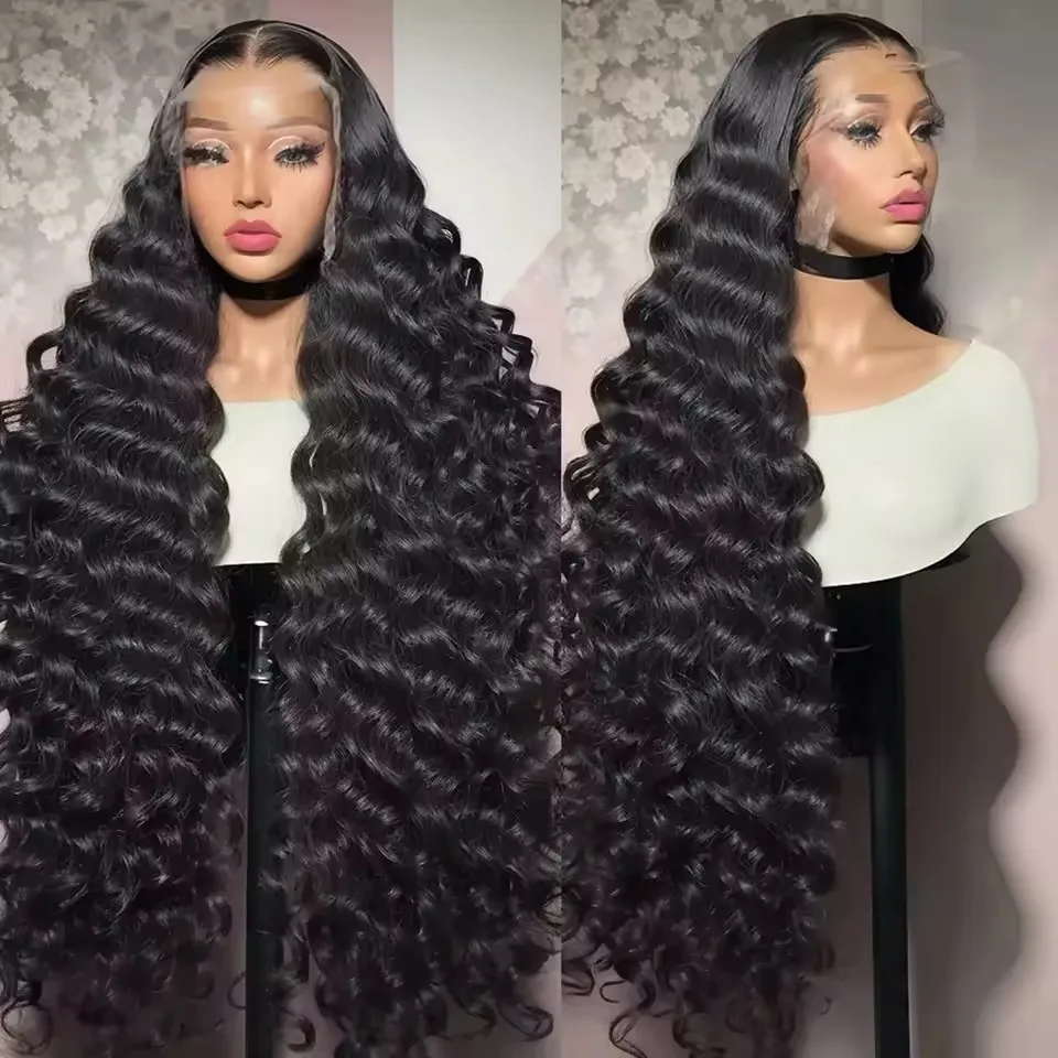 13X6 Transparent Loose Deep Wave Curly Human Hair Lace Frontal Wig 34 Inch 13x4 Nature Water Wave HD Lace Front Human Hair Wigs
13X6 Transparent Loose Deep Wave Curly Human Hair Lace Frontal Wig 34 Inch 13x4 Nature Water Wave HD Lace Front Human Hair Wigs