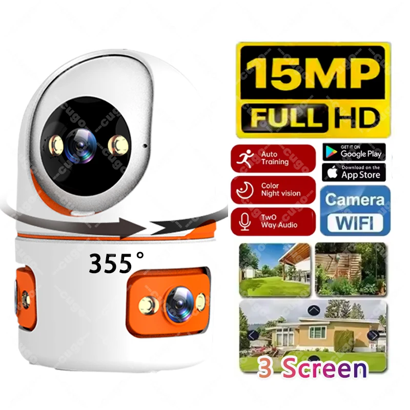 15-мегапиксельная интеллектуальная Wi-Fi IP-камера для использования в помещении, три экрана, три объектива, PTZ-камера, двустороннее аудио, цветное ночное видение, наблюдение, радионяня, видеонаблюдение
15-мегапиксельная интеллектуальная Wi-Fi IP-камера для использования в помещении, три экрана, три объектива, PTZ-камера, двустороннее аудио, цветное ночное видение, наблюдение, радионяня, видеонаблюдение