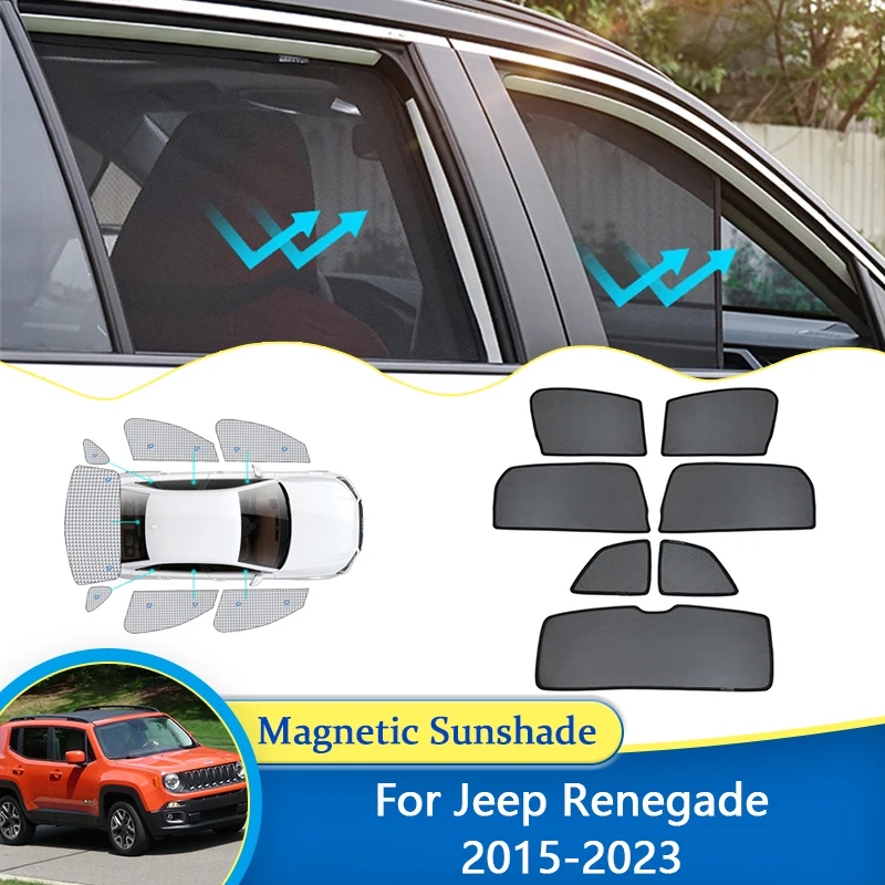 Магнитный солнцезащитный козырек для Jeep Renegade, Затемняющая сетка для переднего и заднего стекла, 2015-2023 гг.
Магнитный солнцезащитный козырек для Jeep Renegade, Затемняющая сетка для переднего и заднего стекла, 2015-2023 гг.